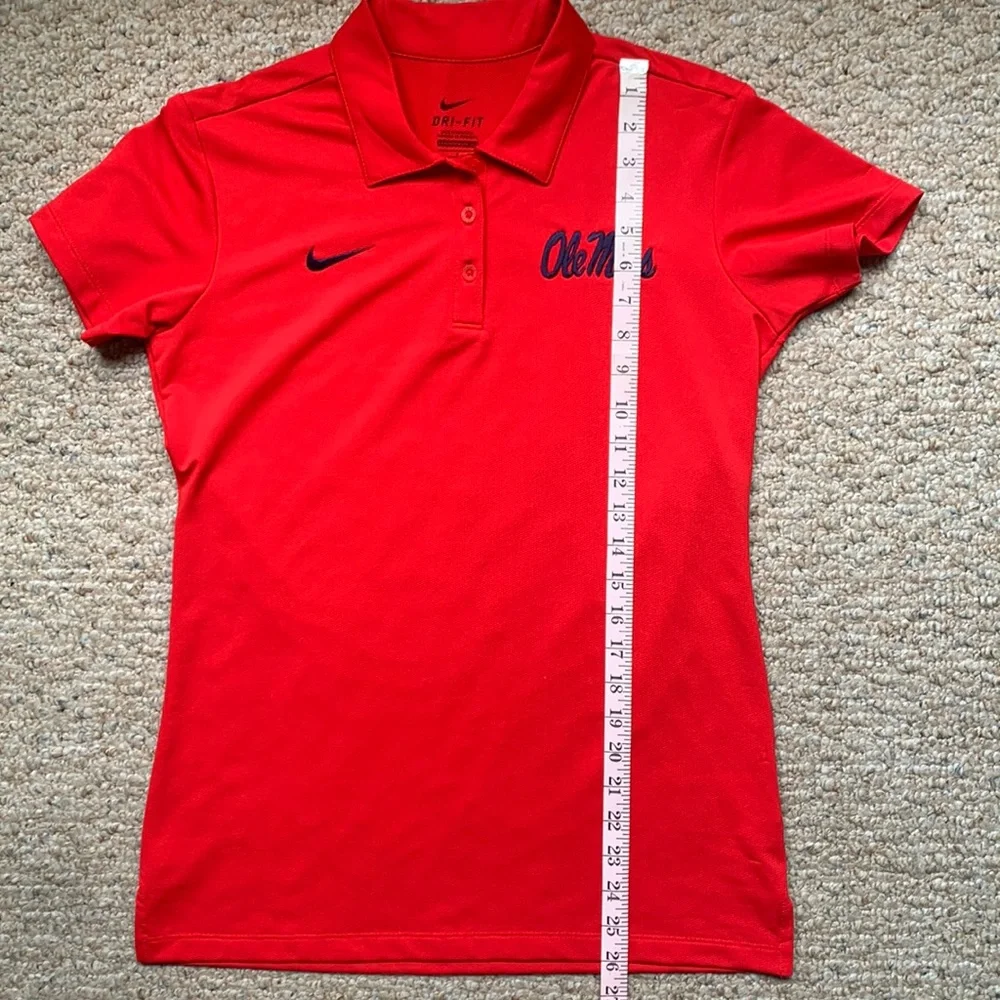NIKE Ole Miss Red Dri-Fit Polo Shirt